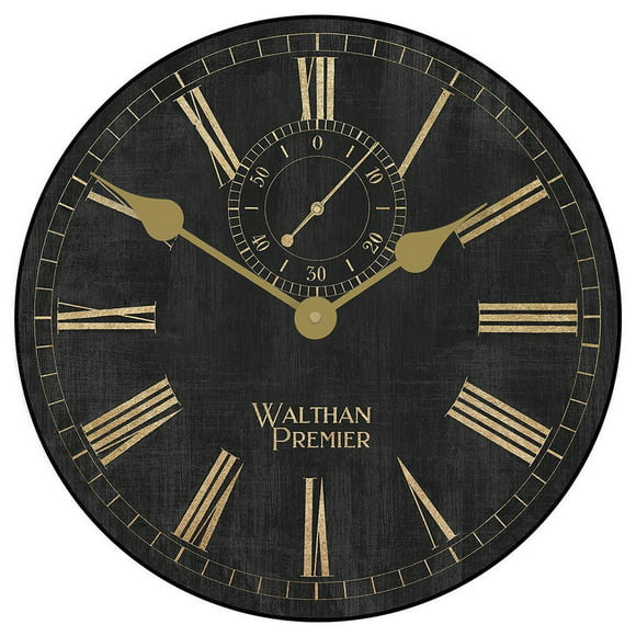 DesignQ Glam Wall Clock 'Be Fabulous Quote Black on Gold' Glam Large Wall Clock for Kitchen Decor 